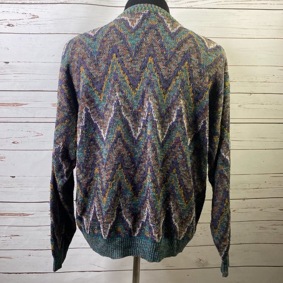 Vintage Mondo di Marco Italian Grandpa Sweater L - Picture 2 of 11